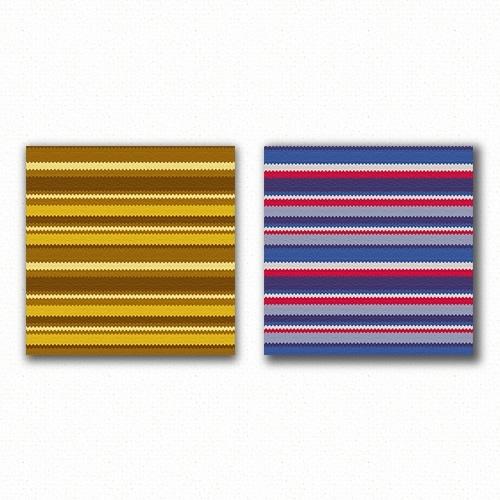 2連ファブリックパネル ストライプのファブリックパネルセット【受注生産品／納期1週間前後】
