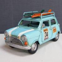 ミニクーパー　ブリキクラシック黄色 surf cruising MINI ブリキのおもちゃ車 ミニクーパー・クラシックミニ (ローバー