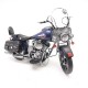 ブリキのおもちゃバイク ハーレーダビットソンモデルアメリカンオートバイ／ブルー(Mサイズ)