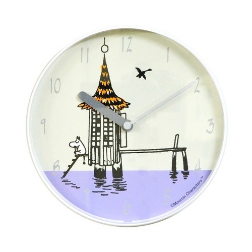 【ムーミン雑貨】MoominTIMEPIECES(ムーミンタイムピーシーズ)  ウォールクロック／水遊び小屋【取り寄せ品／納期1週間前後】