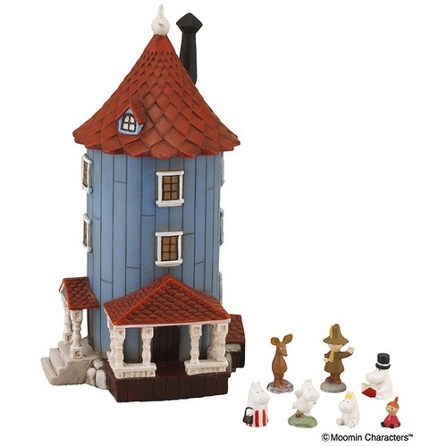 【送料無料】【ムーミン雑貨】ムーミン屋敷LED付ミニフィギュアセット【取り寄せ品／納期1週間前後】