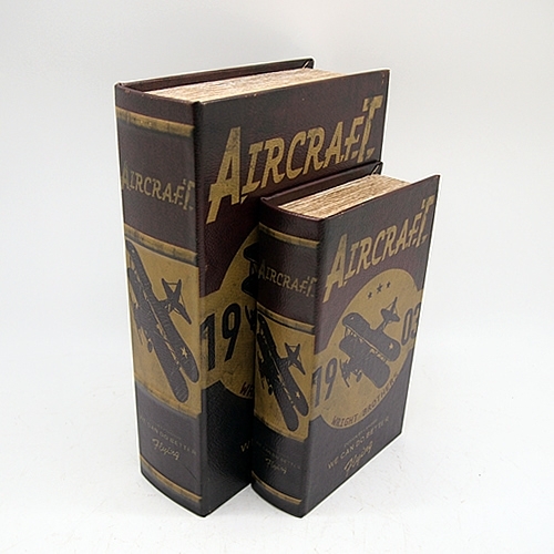 BOOK BOX ブックボックス 2個セット(本型箱) (LL・Mサイズ)／AIR CRAE