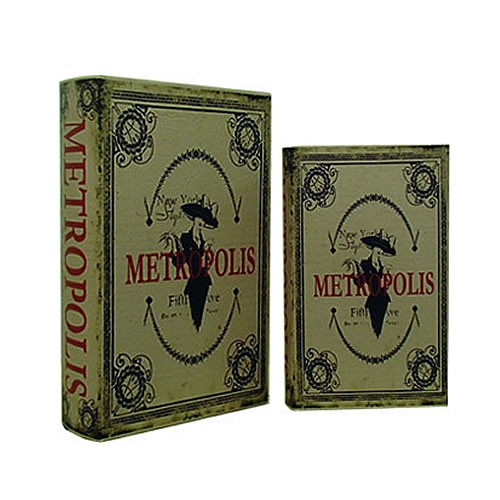 BOOK BOX ブックボックス 2個セット(本型箱)(特大LL・LLサイズ)／METROPOLIS【取り寄せ品／納期1週間前後】