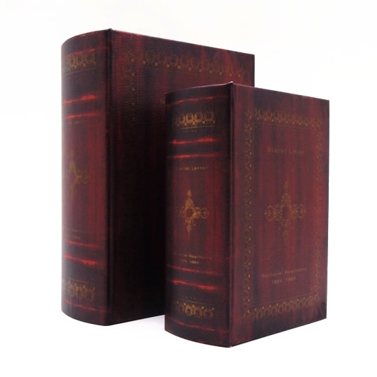 BOOK BOX ブックボックス 2個セット(本型箱) (L・Mサイズ)／～Scarlet Letter～