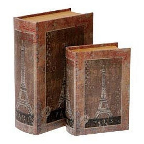 BOOK BOX ブックボックス 2個セット(本型箱) (LL・Mサイズ)／PARIS , 大人のインテリア雑貨 通販