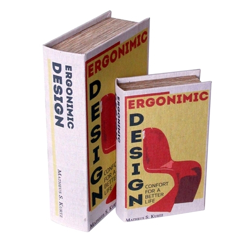 BOOK BOX ブックボックス 2個セット(本型箱) (LL・Lサイズ)／ERGONIMIC DESIGN