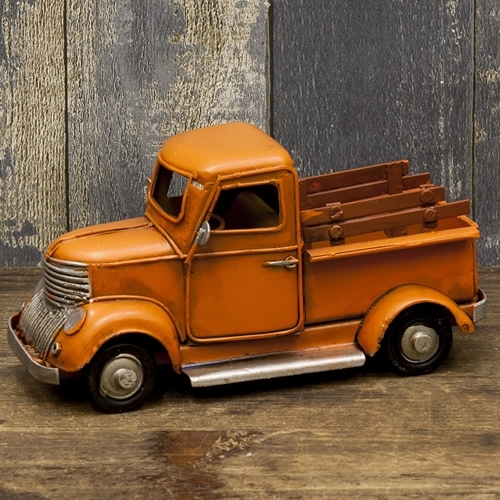 ブリキのおもちゃ車 レトロトラック オレンジ Sサイズ 大人のインテリア雑貨 通販